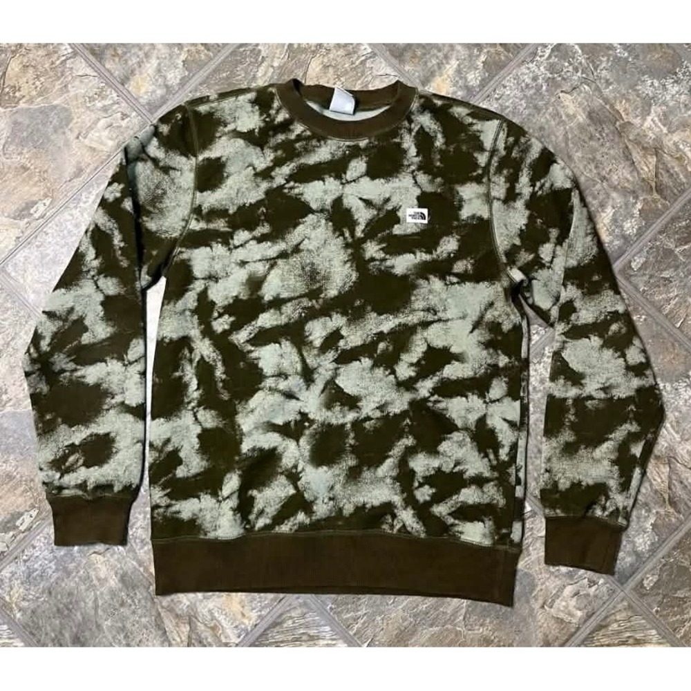The North Face Sweatshirt Mens Medium Green Military Long Speeve Pullover